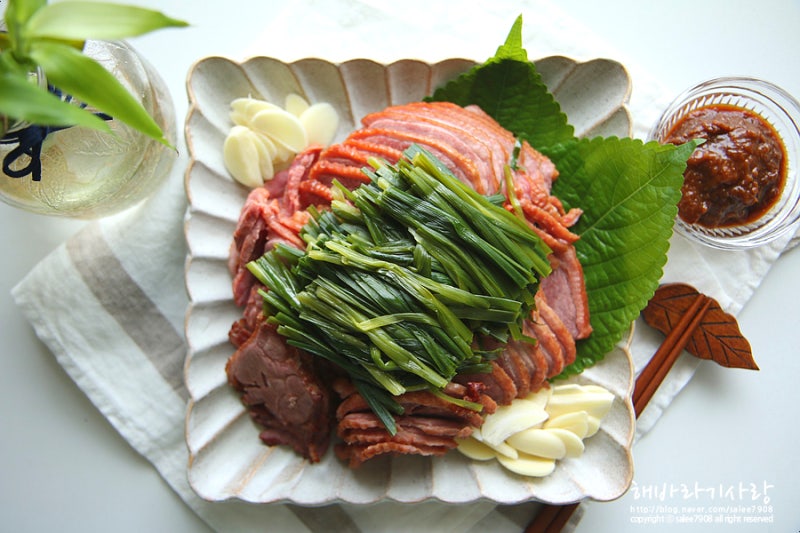 훈제오리 부추찜 간단한 저녁메뉴 맛있게