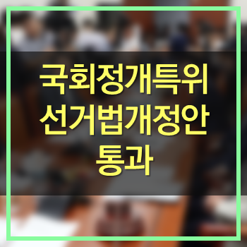  국회정개특위 선거법개정안 통과! 자세히 알아볼까요!