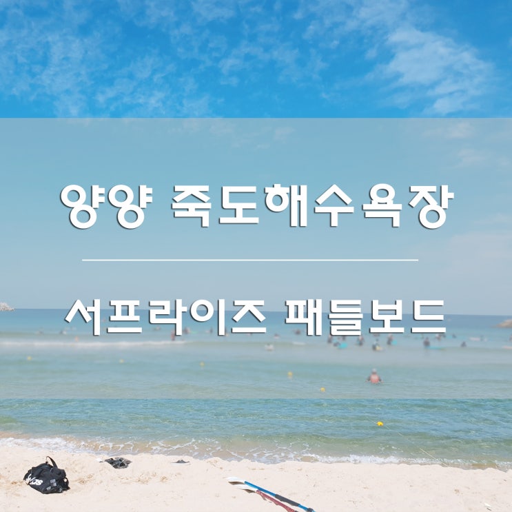  강원도 양양:) 죽도해수욕장 해변 자리가격 / 서프라이즈 패들보드 대여 후기