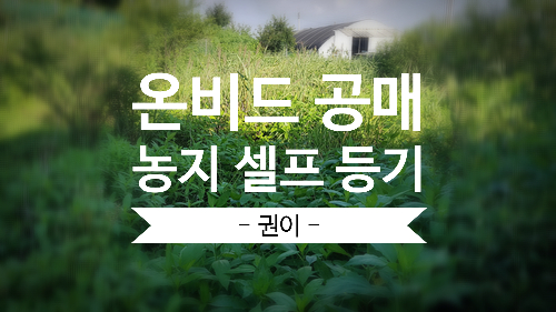  [온비드] 공매 농지 셀프 등기