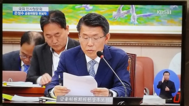  은성수 금융위원장 후보자, 국회 인사청문회 8.29