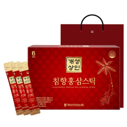  홍삼진액  무료배송  개성상인 침향 홍삼 스틱 30개입 + 쇼핑백  (14% 할인)  홍삼진액  12,690원