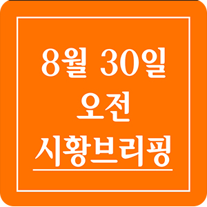 [주식 인사이드] 8월 30일  오전 시황 브리핑