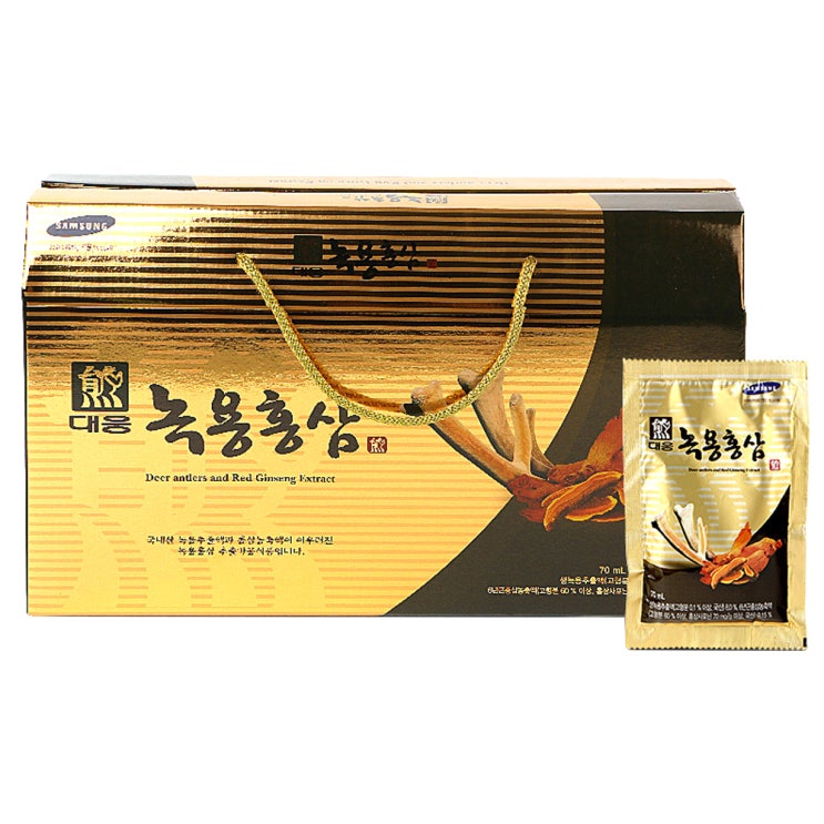  대웅생명과학 녹용홍삼 파우치 30개입, 2100ml, 1세트 후기