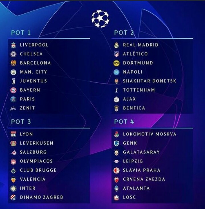 [챔피언스리그] 19/20 UCL 16강전 조편성 추첨 결과