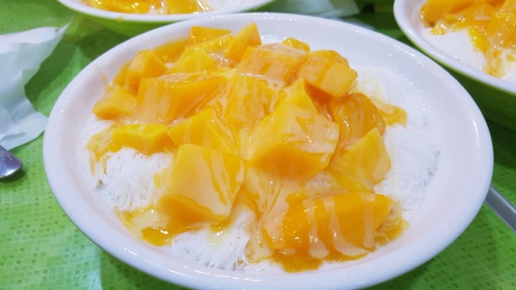  [타이베이/솽리엔역] 생애플망고 가득한 빙수 맛집.. '빙찬'