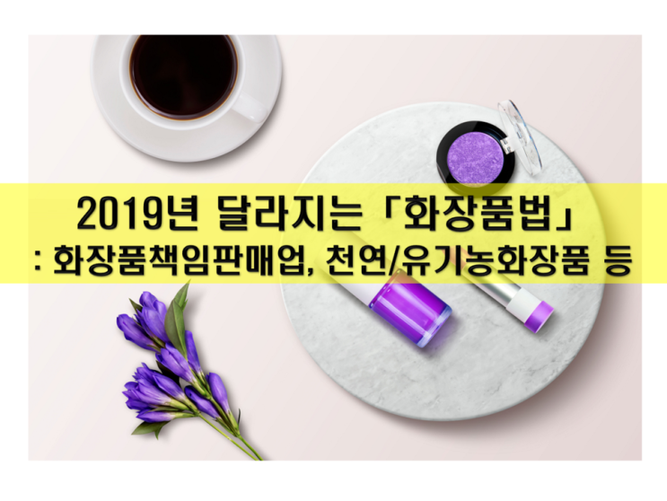  2019년 달라지는 화장품법 : 화장품 책임 판매업, 책임 판매관리자, 천연화장품, 유기농 화장품