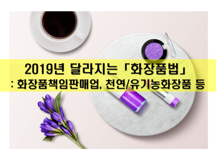 2019년 달라지는 화장품법 : 화장품 책임 판매업, 책임 판매관리자, 천연화장품, 유기농 화장품