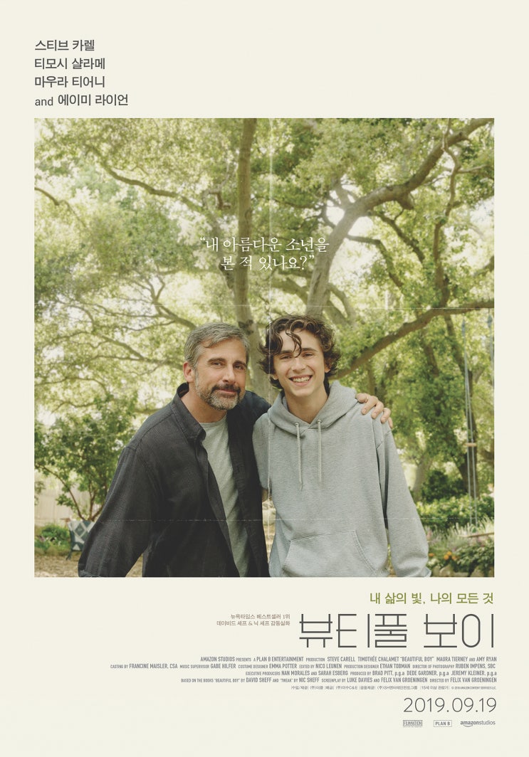  스티브 카렐-티모시 샬라메의 전 세계를 울린 감동 실화  <뷰티풀 보이(Beautiful Boy)>, 2019. 09. 19일 개봉 확정!
