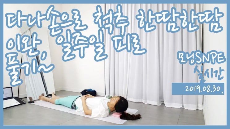  일주일의 피로, SNPE로 날려보아요! l 바른자세척추운동 다나손을 이용 척추 한땀한땀 이완하고 벨트운동까지!(모닝SNPE)