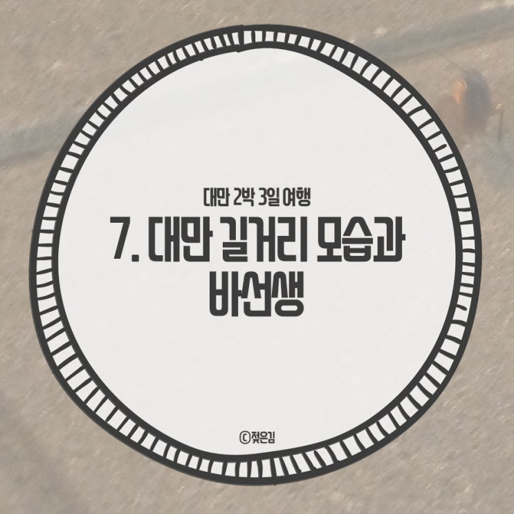7. 대만 길거리의 모습과 바퀴벌레 7. 대만 길거리의 모습과 바퀴벌레
