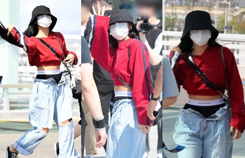  마마무 화사의 공항패션, 자유로운 힙한 영혼 "멋져부러"