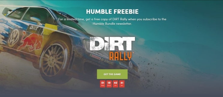 [험블번들] DiRT Rally 한시적 게임 무료 배포 / 스팀 STEAM 키 등록