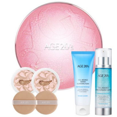  (56% 할인)에이지투웨니스 에센스 커버 팩트 케이스 + 리필 12.5g x 2p + 셀바운스 세럼 50ml + 셀바운스폼 80ml
