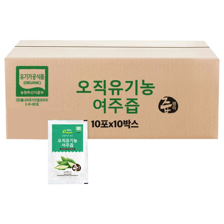  여주/즙쟁이 오직유기농 여주즙, 80ml, 100포
