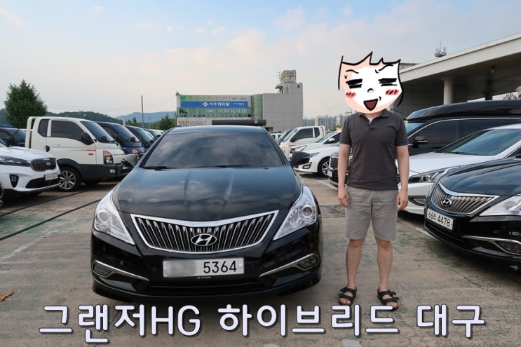 연비좋은 대형차 그랜저HG 하이브리드를 판매했습니다