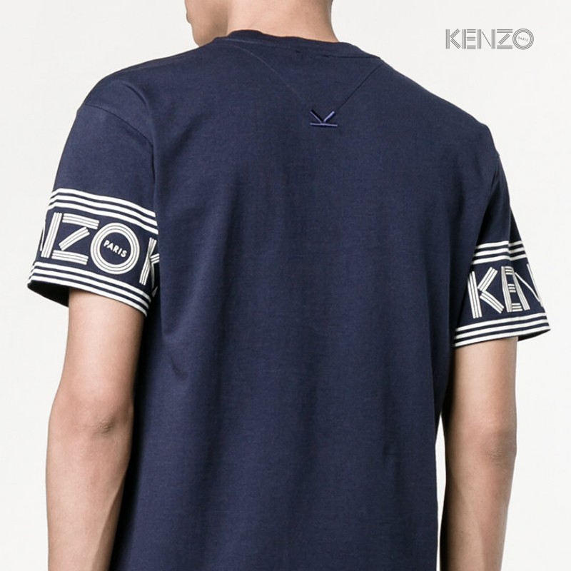 KENZO 겐조 암밴드 로고프린트 티셔츠 네이비