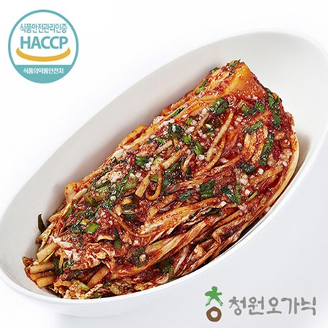  청원오가닉 포기김치 국산 HACCP 인증 시원하고 깊은맛, 5kg