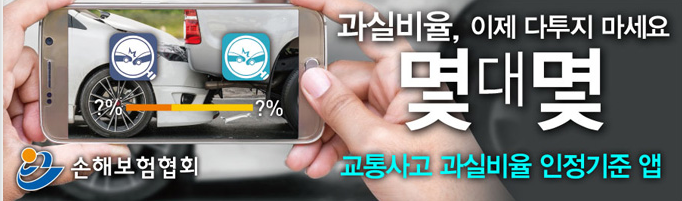 교통사고 과실비율 이제 다투지 마세요 교통사고 과실비율 이제 다투지 마세요