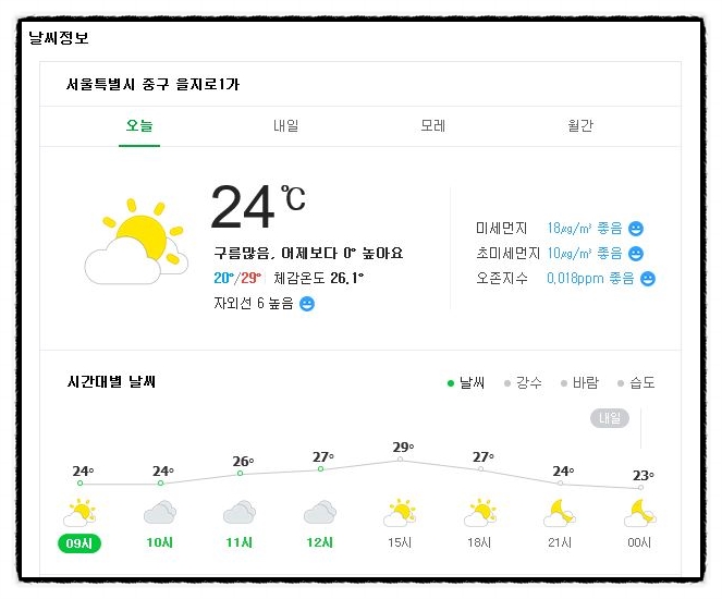 [9월 1일 날씨] - 서울날씨 / 오늘날씨 / 내일날씨 / 주간날씨 / 미세먼지 농도