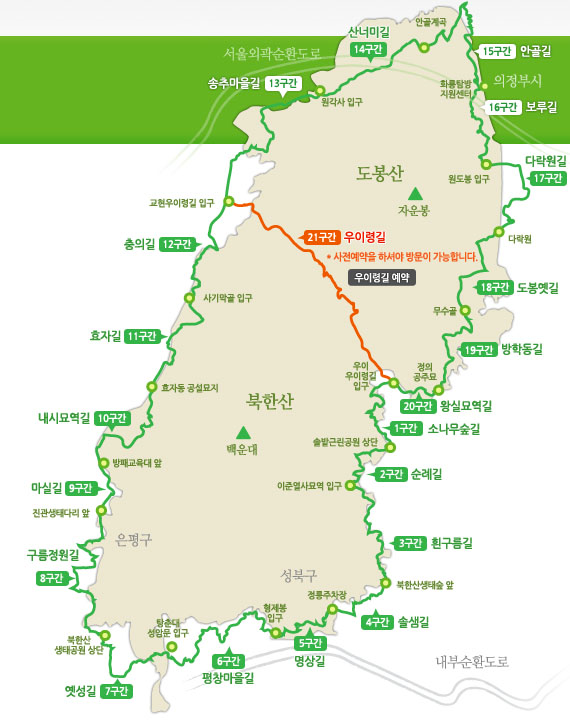 북한산 둘레길(19.9.2)1구간 소나무숲길,2구간 순례길,3구간 흰구름길