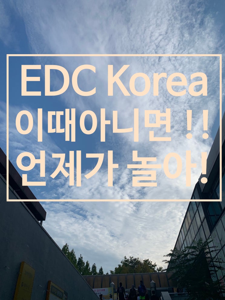  edc korea 2019 페스티벌하면 이디씨!! 미친듯이 놀수 있는 이곳
