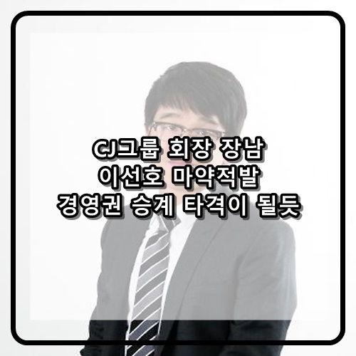  CJ 이재현 회장 장남 이선호 마약혐의로 경영승계 타격 입을듯