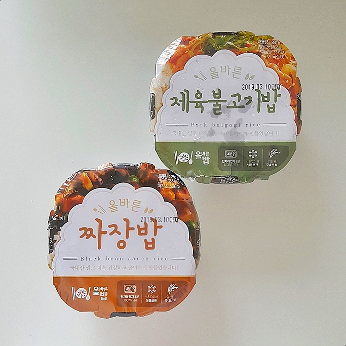  간편조리식품 즉석식품추천 올밥 올바른 제육불고기밥 짜장밥