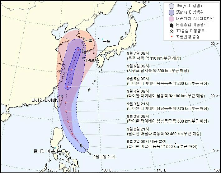  제13호 태풍 링링, 우리나라에 영향은?