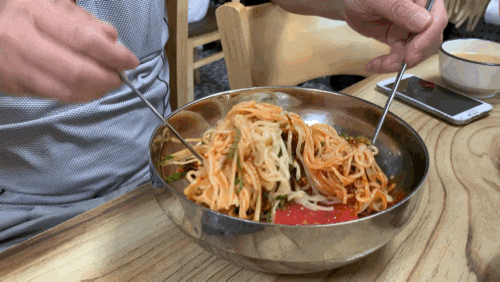  냠냠 :: 아산 생활의달인 맛집에서 밀면 맛보기:D