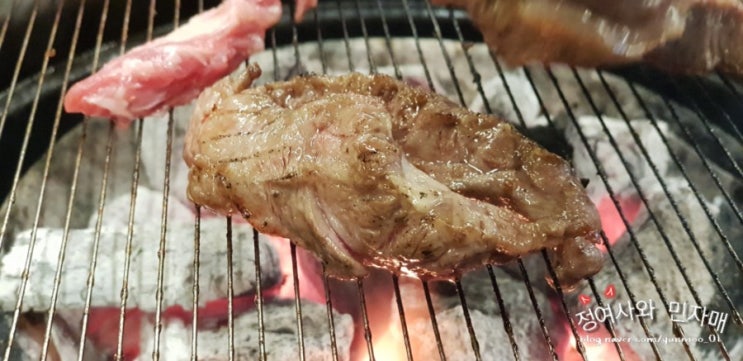  청천동 고기집 육정담에서 소갈비살 한판~!
