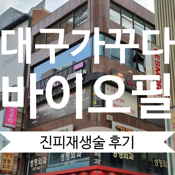  대구 가꾸다 피부관리 바이오필 진피재생술 후기