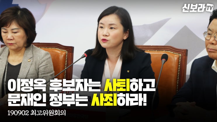  [190902 최고위원회의] 이정옥 후보자는 사퇴하고 문재인 정부는 사죄하라!