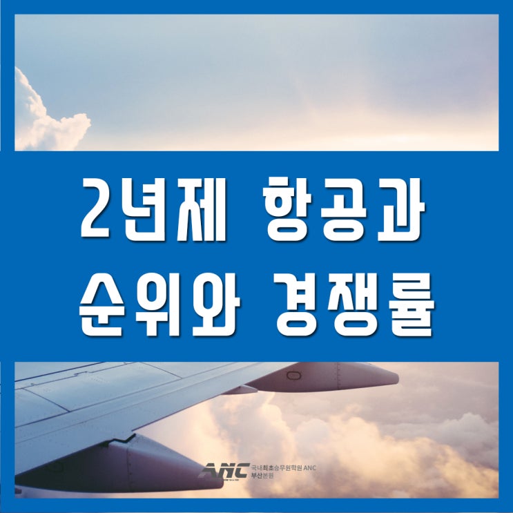  2년제 항공과 순위 작년 경쟁률 알아보기