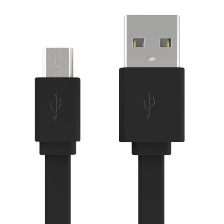 [리뷰] 엑토 2m 5핀 롱 플랫 충전 케이블 USB-25(블랙) 1개