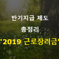 '2019 근로장려금' - 반기지급 제도 '총정리'