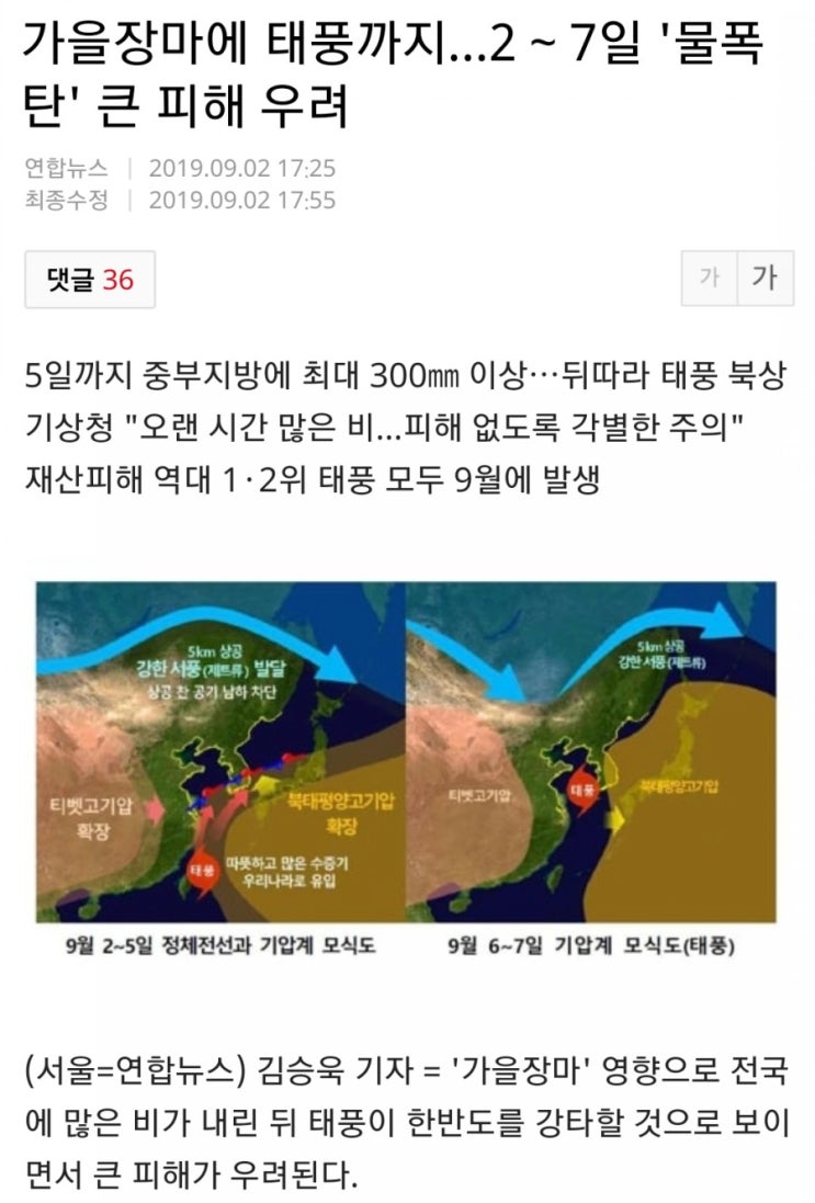  2019년 9월 3일 신문을 통해 알게 된 이야기들
