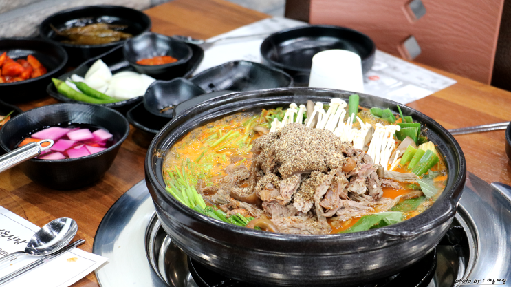  천안 흑염소 농장에 방목하는 이슬흑염소농장정육식당.