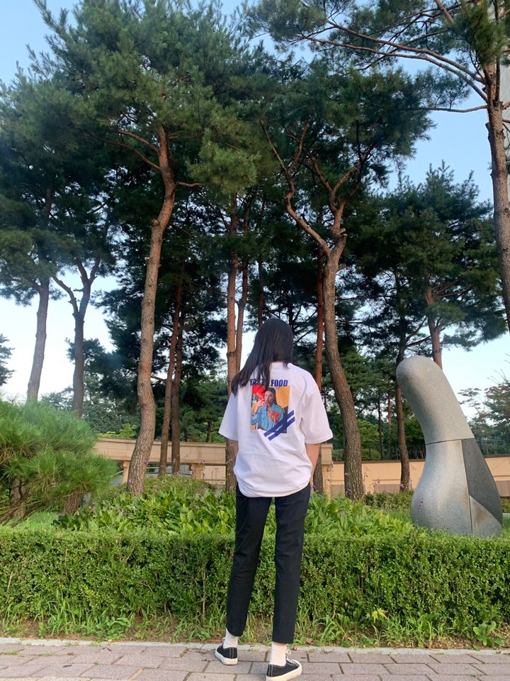  오버핏티셔츠 JCOMPANY 루즈핏 레터링 프린트 반팔티셔츠로 올여름 마무리하기
