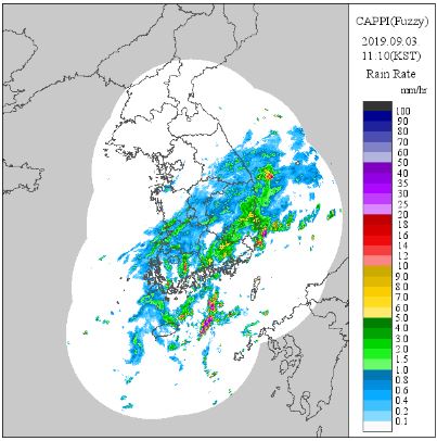  13호 태풍 링링 진격