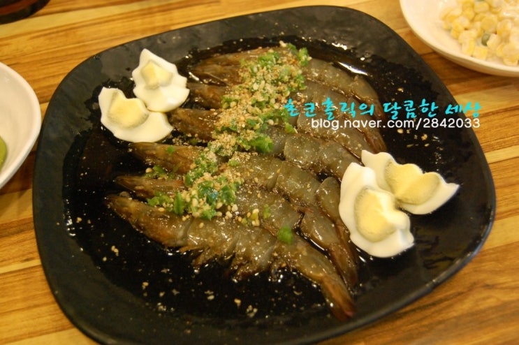  타임스퀘어 새우맛집 + 간장새우칼로리,문어숙회칼로리