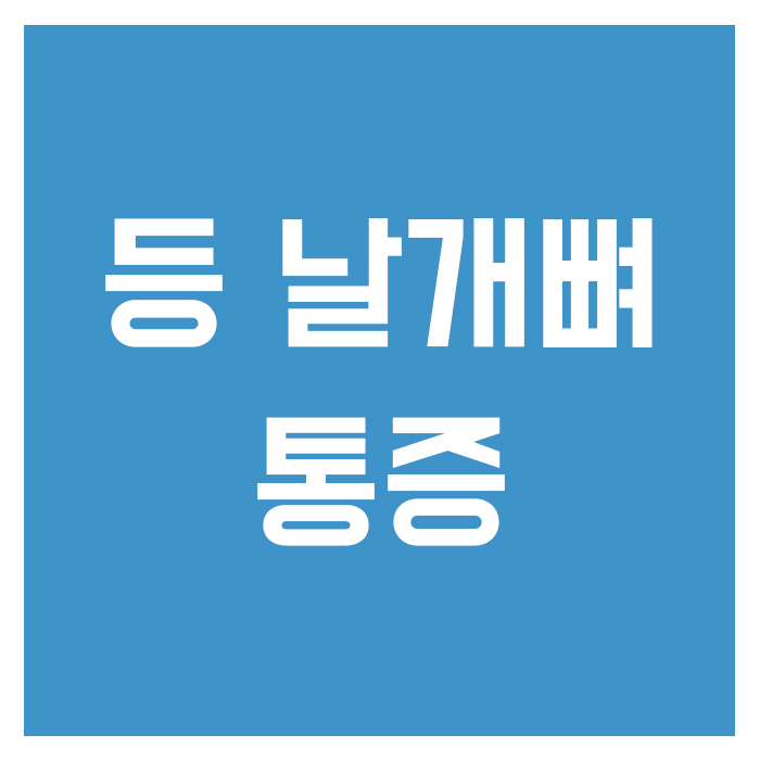  오른쪽 왼쪽 등 날개뼈 견갑골 통증 방치하지 마세요