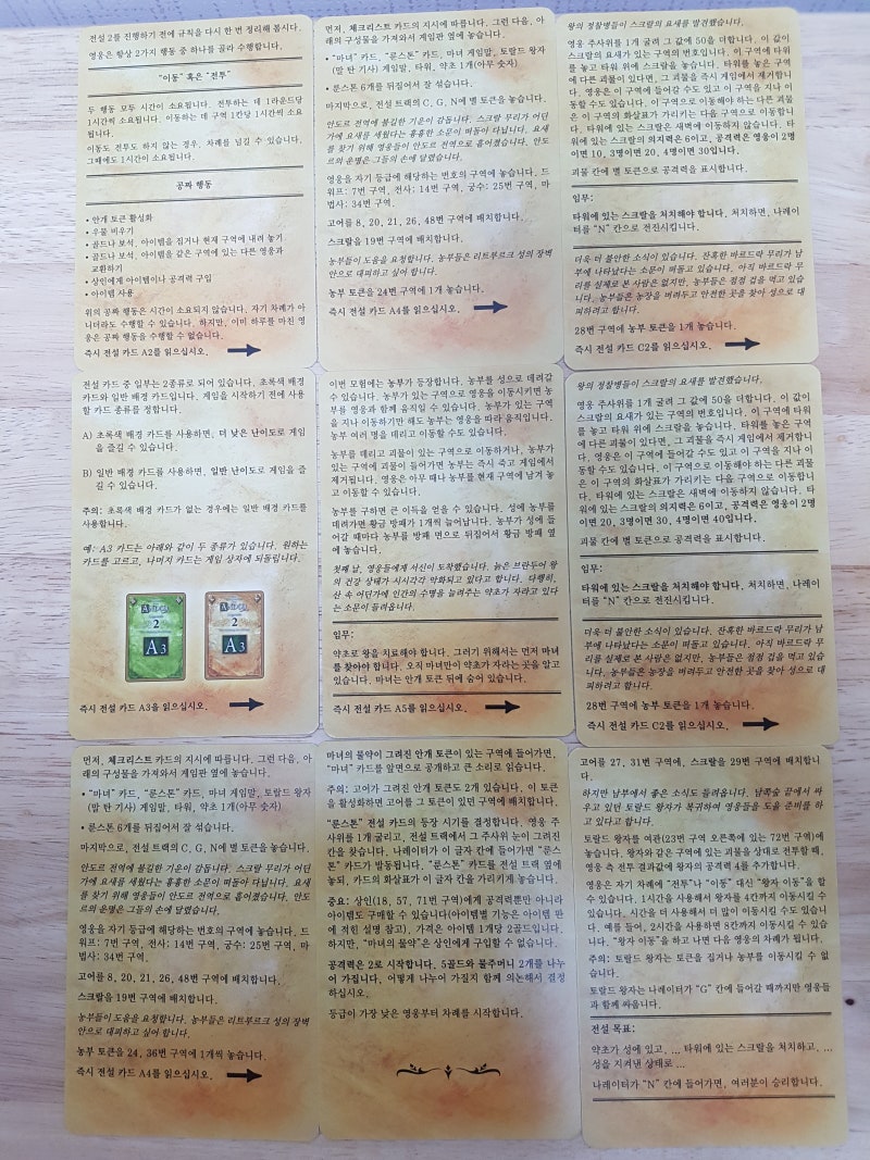 보드게임 안도르의 전설 내용물 정리 / 프로텍터, 코인캡슐 : 네이버 블로그