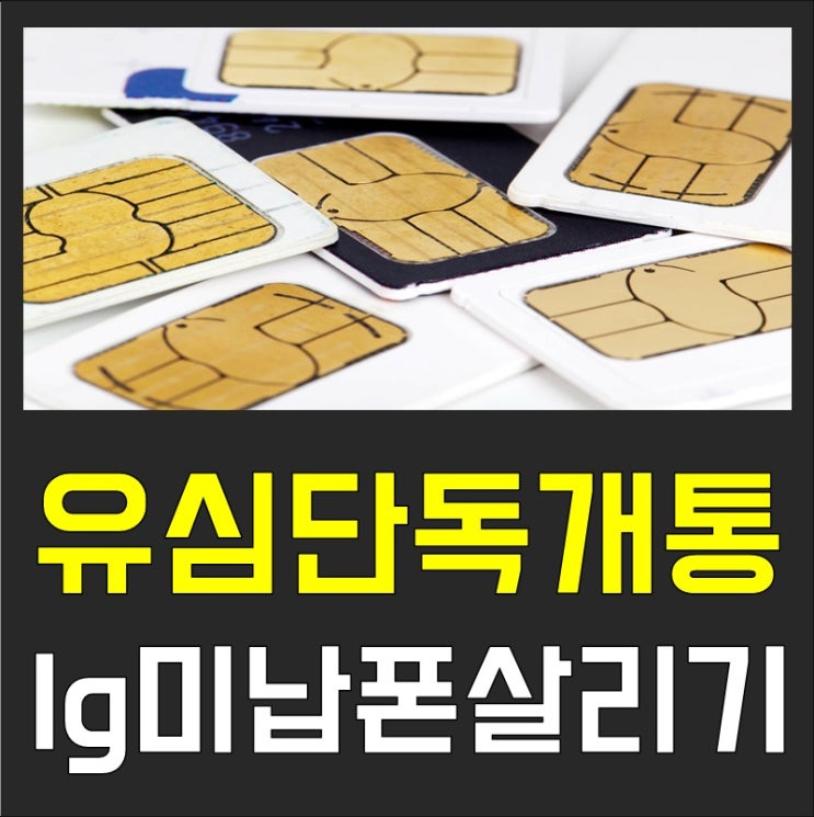  유심단독개통으로 lg미납폰 살리기