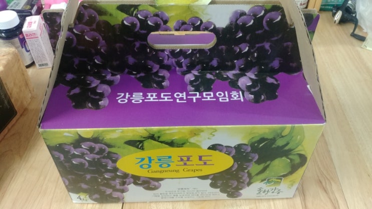  작은형님께 선물받은 지역특산품 강릉포도