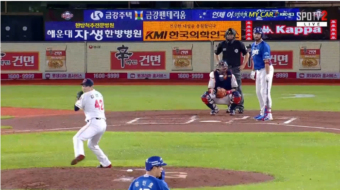  삼성라이온즈 강민호 견제사(이게 프로야구선수냐?)