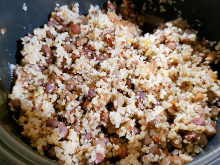  검정 병아리콩(desi chickpeas), 퀴노아, 쿠스쿠스