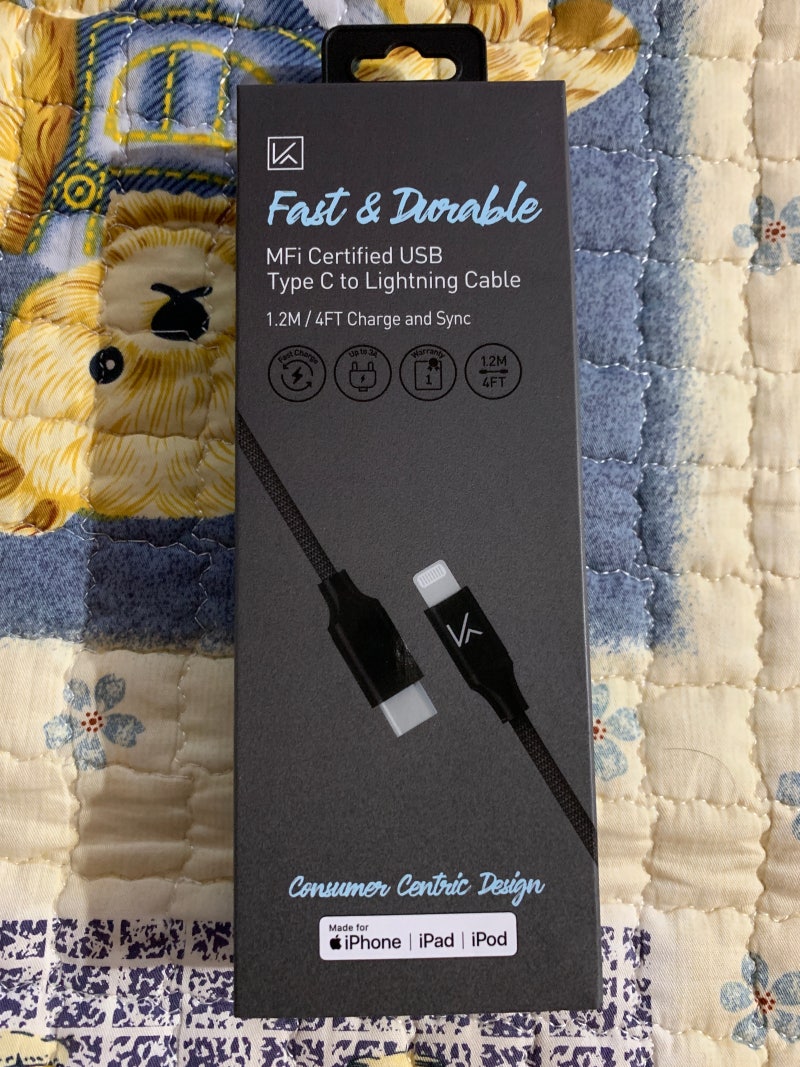 케이안 MFI 인증 C to Lightning 고속충전 케이블 리뷰 : 네이버 블로그