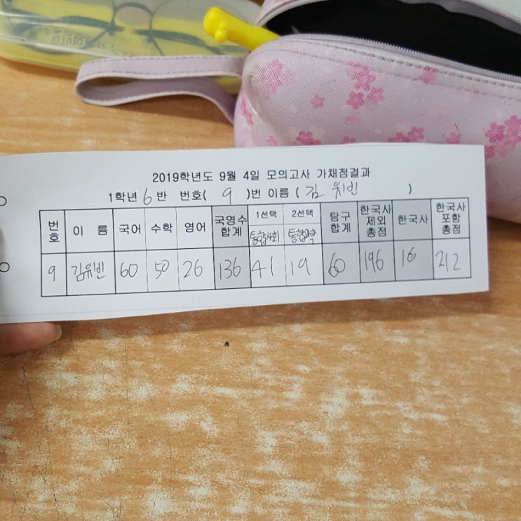  2019 9월 모의고사