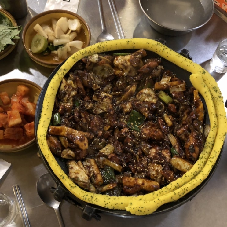  서면 미누식당 닭갈비 우동사리 고구마 무스 필수!